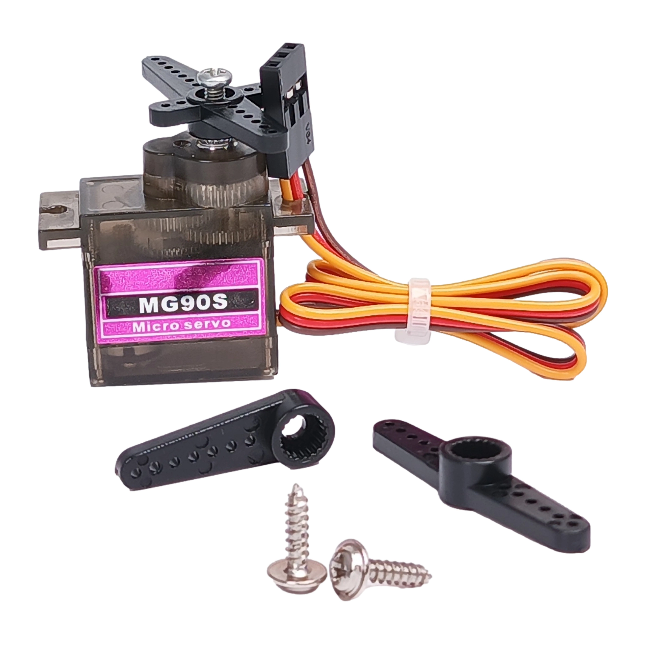 Servo motor SG90S سيرفو موتور اسود صغير  تروس حديد زاوية دوران 180 درجه