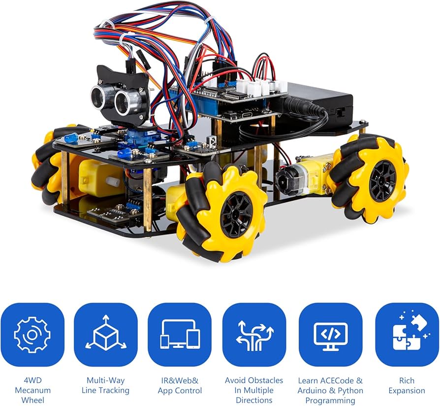 Smart Robot Car Kit – طقم سيارة روبوت ذكية متوافق مع أردوينو