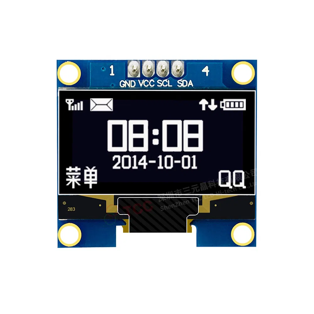 OLED 0.96 شاشه عرض لون ابيض